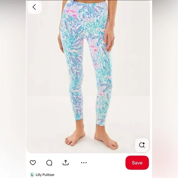 Lilly Pulitzer Pastel Patterned Leggings - Picture 2 of 6